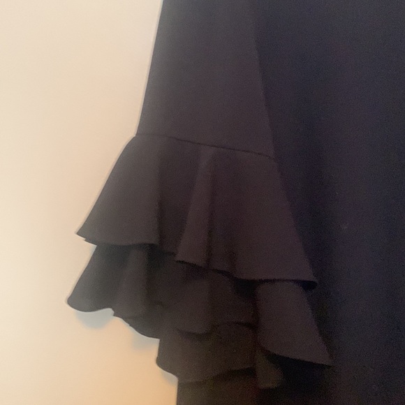 Pink Tartan size L. Black crepe material chinese collar 3/4 sleeves - Picture 3 of 7